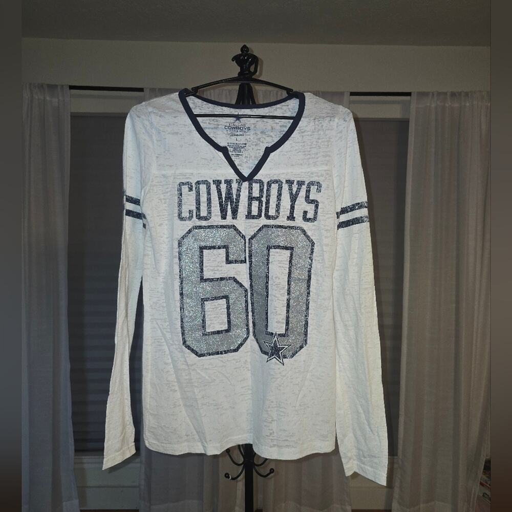 NFL Dallas Cowboys Women's White and Navy Top